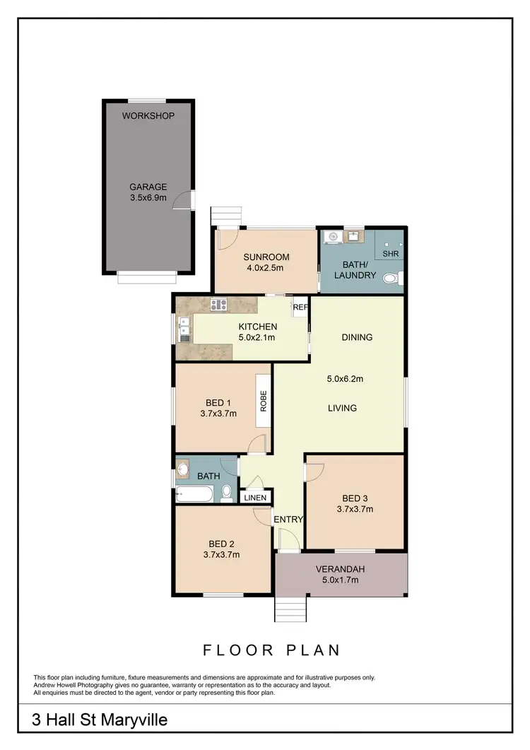 Floorplan of Homely house listing, 3 Hall Street, Maryville NSW 2293