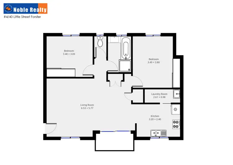 Floorplan of Homely unit listing, 4/40 Little Street, Forster NSW 2428