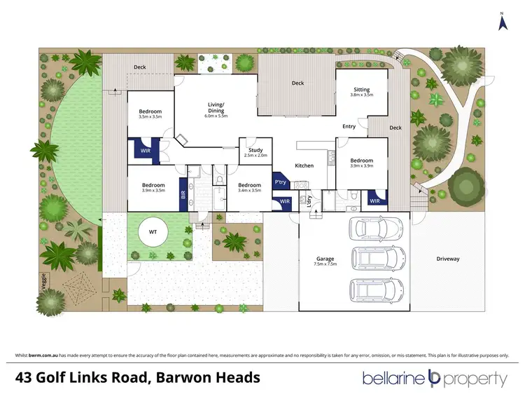 Floorplan of Homely house listing, 43 Golf Links Road, Barwon Heads VIC 3227