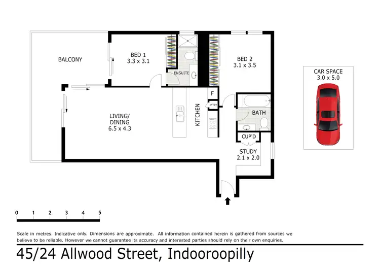 Floorplan of Homely unit listing, 45/24 Allwood Street, Indooroopilly QLD 4068