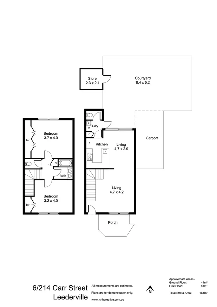 Floorplan of Homely townhouse listing, 6/214 Carr Place, Leederville WA 6007
