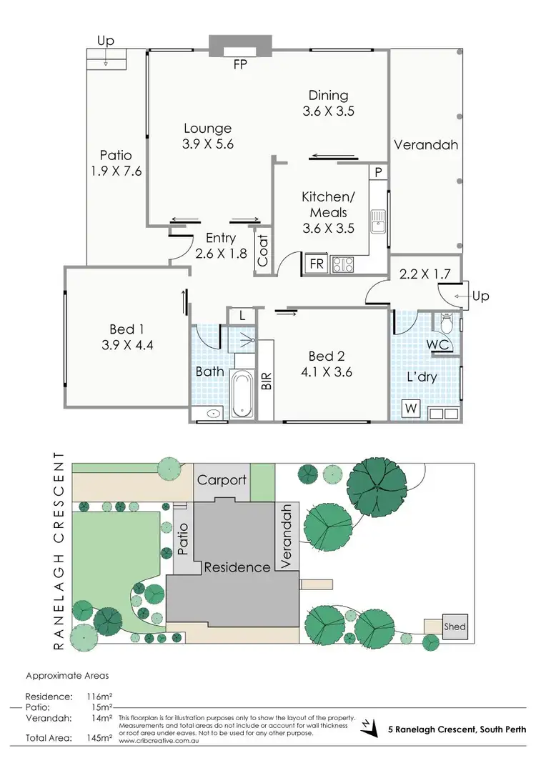 Floorplan of Homely house listing, 5 Ranelagh Crescent, South Perth WA 6151