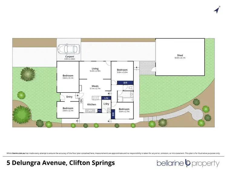 Floorplan of Homely house listing, 5 Delungra Avenue, Clifton Springs VIC 3222