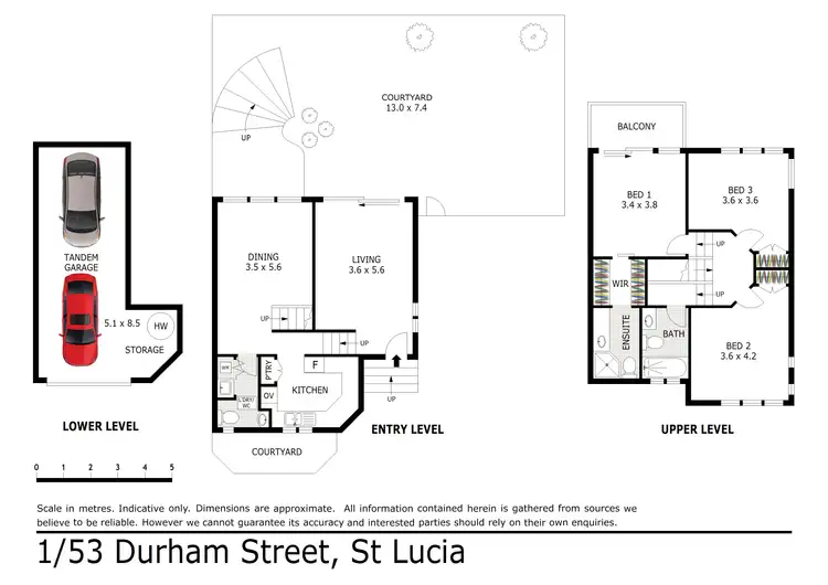 Floorplan of Homely townhouse listing, 1/53 Durham Street, St Lucia QLD 4067