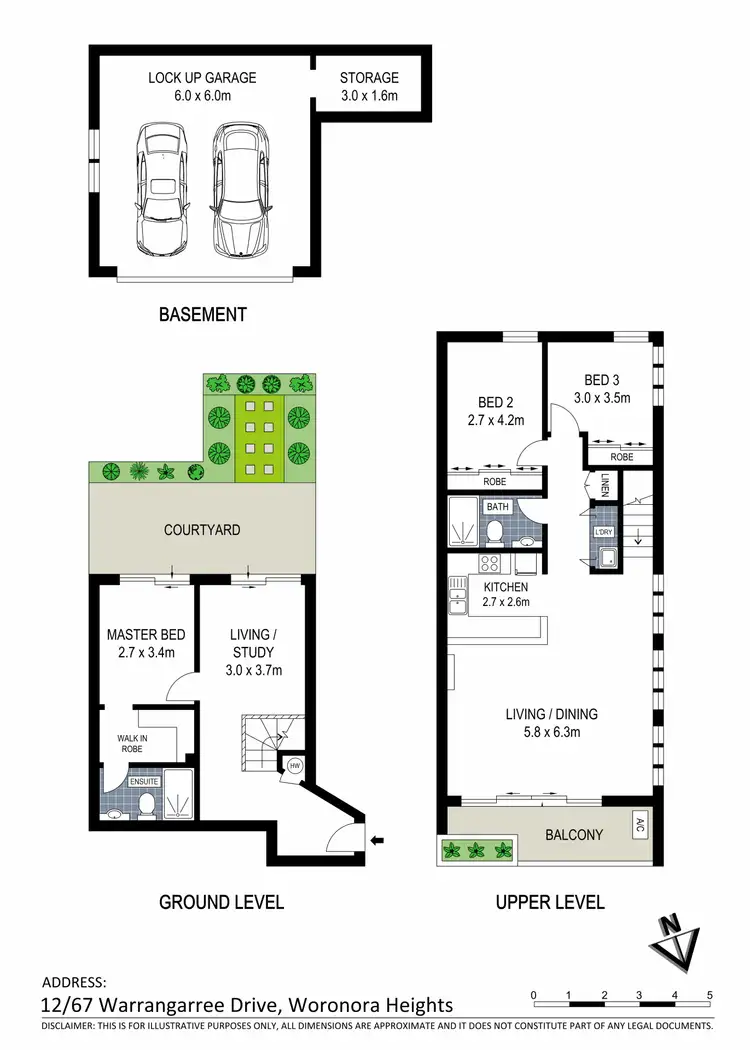 Floorplan of Homely townhouse listing, 12/67 Warrangarree Drive, Woronora Heights NSW 2233