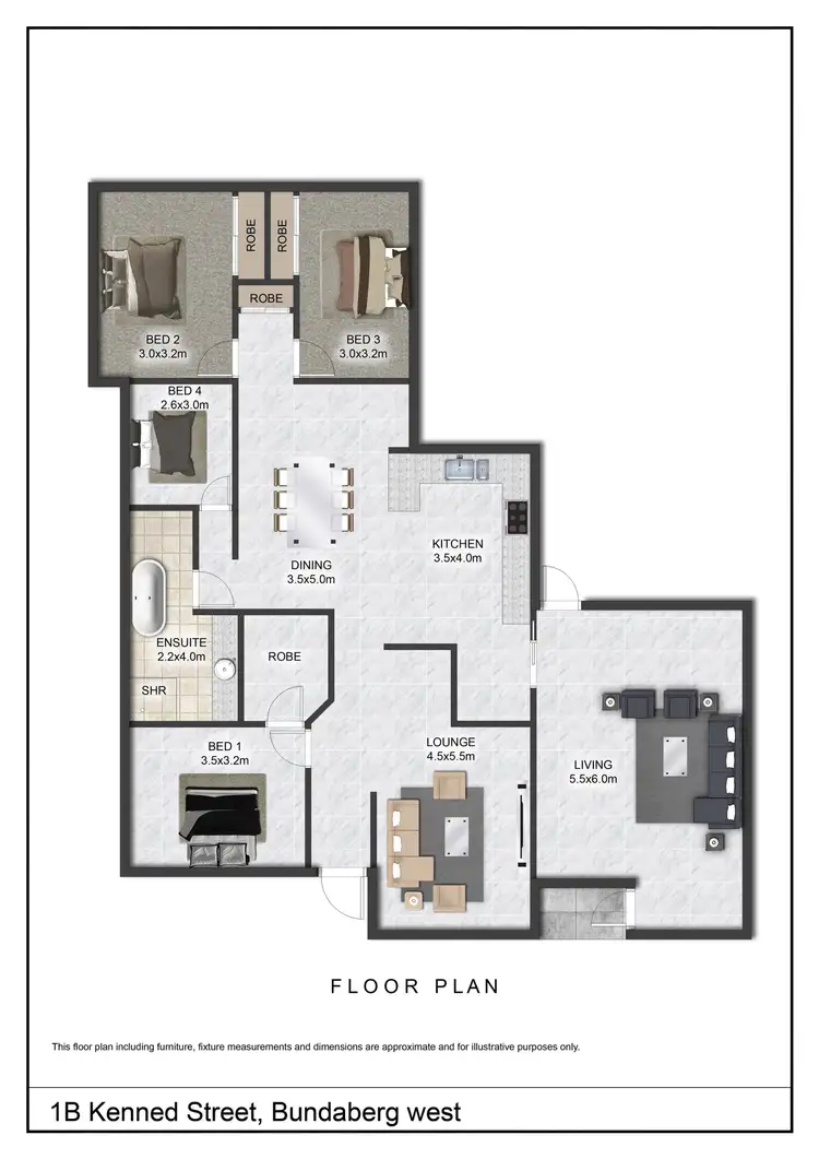 Floorplan of Homely house listing, 1B Kennedy Street, Bundaberg West QLD 4670