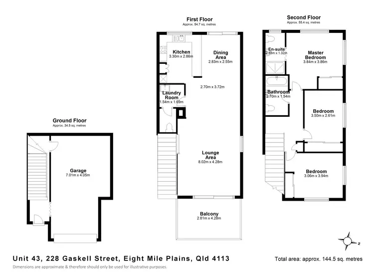 Floorplan of Homely townhouse listing, 43/228 Gaskell Street, Eight Mile Plains QLD 4113
