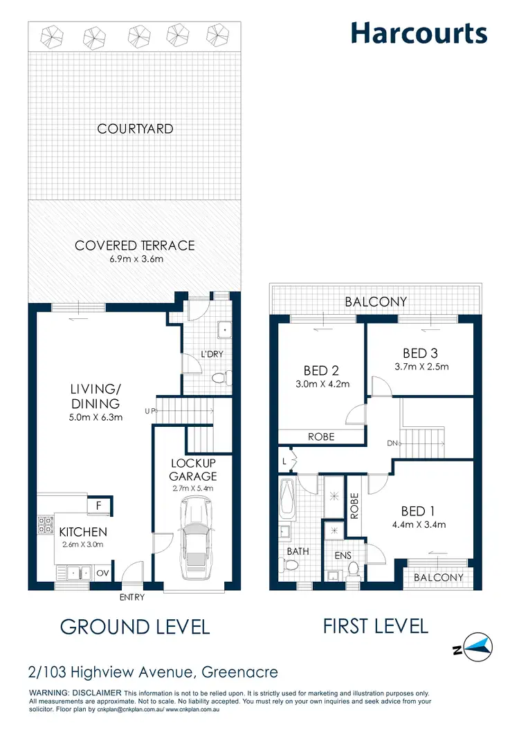 Floorplan of Homely townhouse listing, 2/103 Highview Avenue, Greenacre NSW 2190