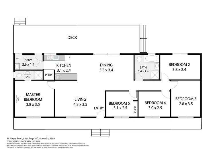 Floorplan of Homely rural property listing, 38 Hayes Road, Lake Boga VIC 3584