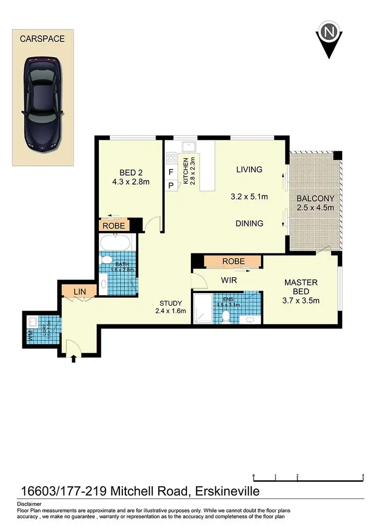 Floorplan of Homely apartment listing, 16603/177-219 Mitchell Road, Erskineville NSW 2043