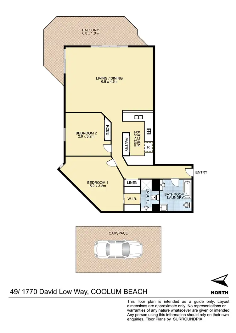 Floorplan of Homely unit listing, 49/1770-1774 David Low Way, Coolum Beach QLD 4573