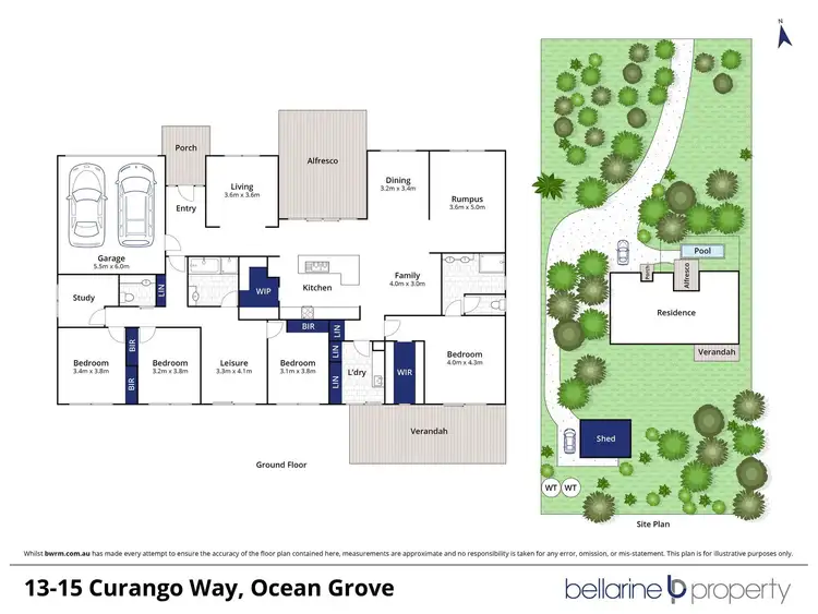 Floorplan of Homely house listing, 13-15 Currango Way, Ocean Grove VIC 3226