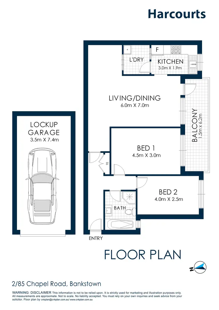 Floorplan of Homely unit listing, 2/85 Chapel Road, Bankstown NSW 2200