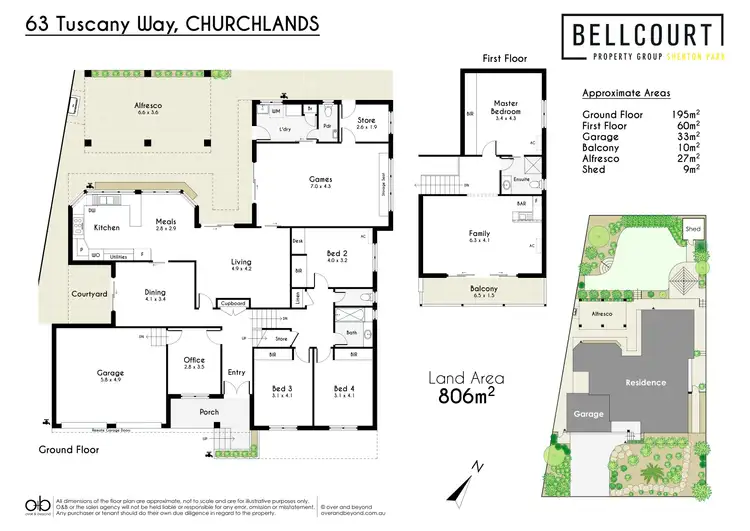 Floorplan of Homely house listing, 63 Tuscany Way, Churchlands WA 6018