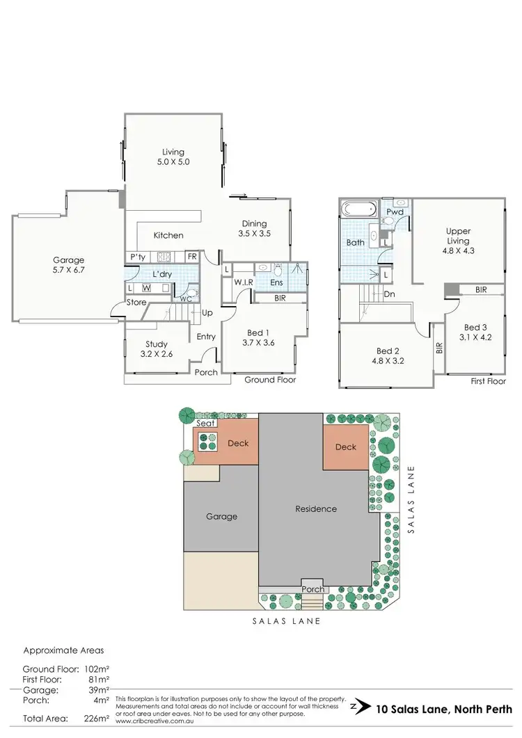Floorplan of Homely house listing, 10 Salas Lane, North Perth WA 6006