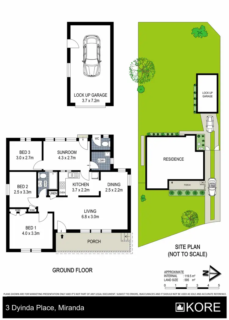 Floorplan of Homely house listing, 3 Dyinda Place, Miranda NSW 2228