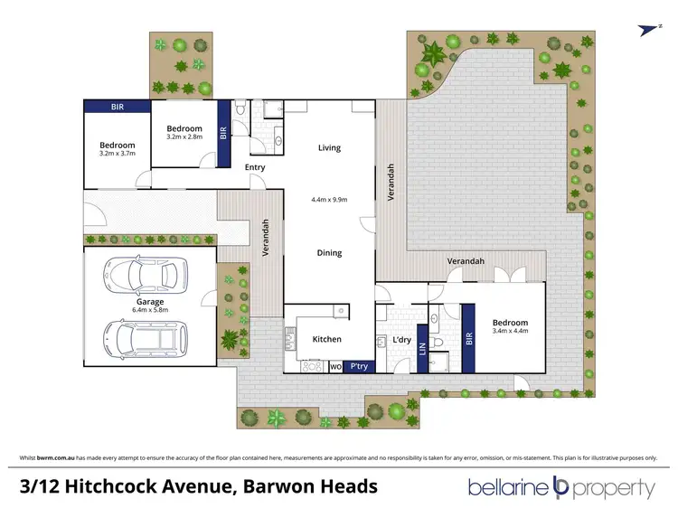 Floorplan of Homely townhouse listing, 3/12 Hitchcock Avenue, Barwon Heads VIC 3227