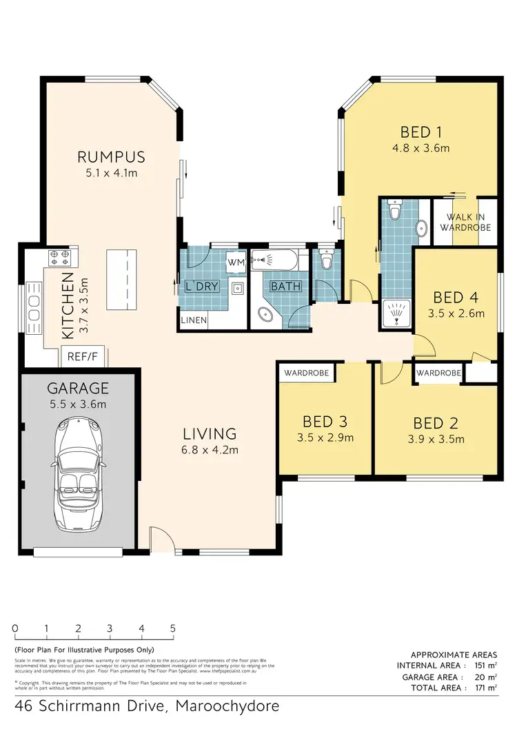 Floorplan of Homely house listing, 46 Schirrmann Drive, Maroochydore QLD 4558