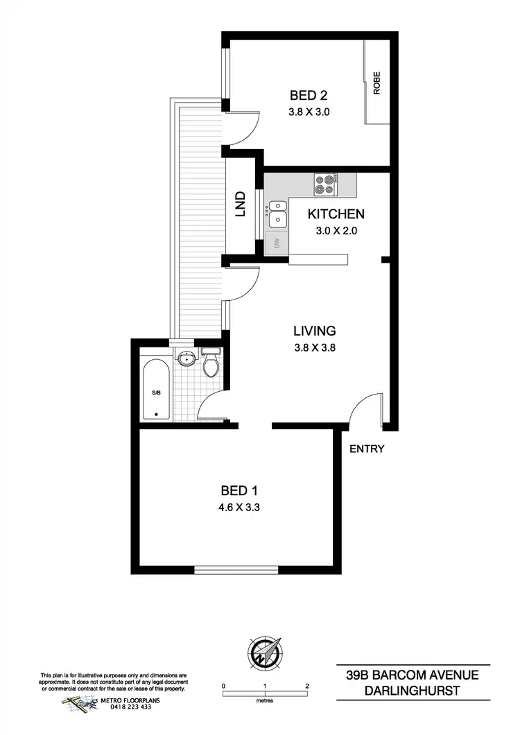 Floorplan of Homely apartment listing, 39B Barcom Avenue, Darlinghurst NSW 2010
