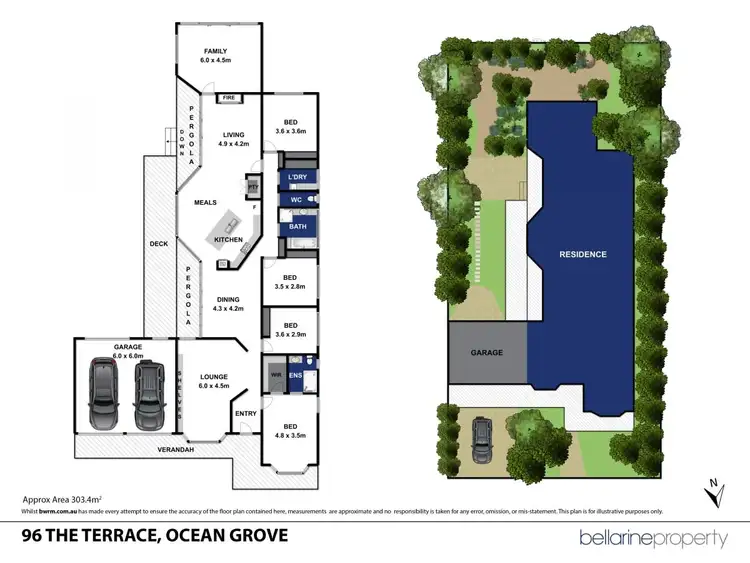 Floorplan of Homely house listing, 96 The Terrace, Ocean Grove VIC 3226