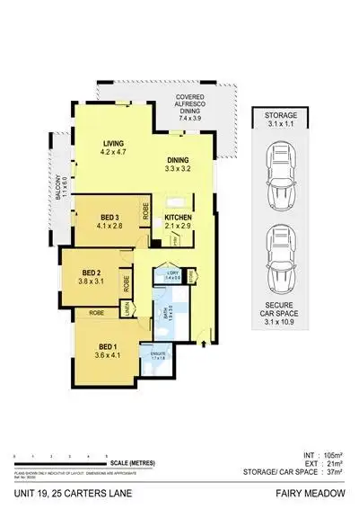 Floorplan of Homely unit listing, 19/25 Carters Lane, Fairy Meadow NSW 2519