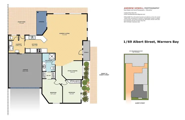 Floorplan of Homely villa listing, 1/69 Albert Street, Warners Bay NSW 2282
