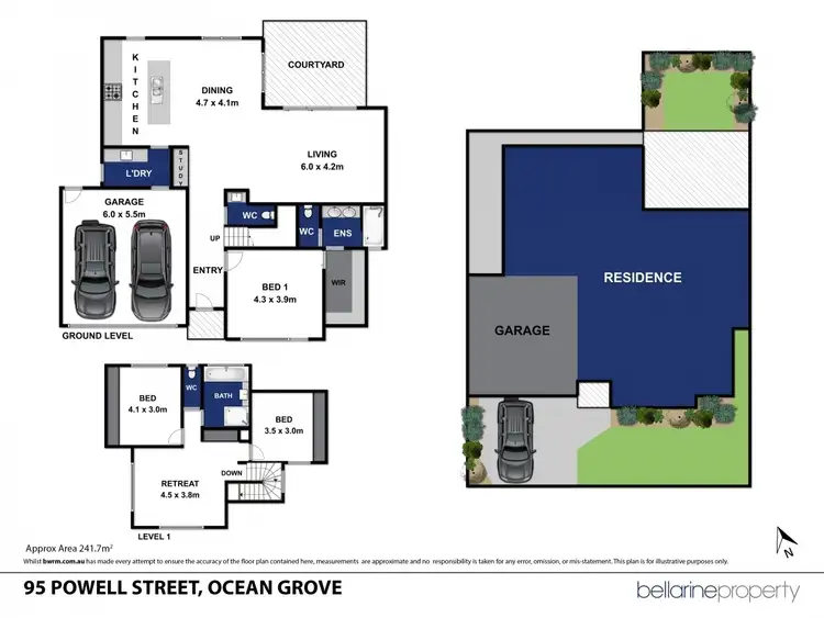 Floorplan of Homely townhouse listing, 95 Powell St East, Ocean Grove VIC 3226