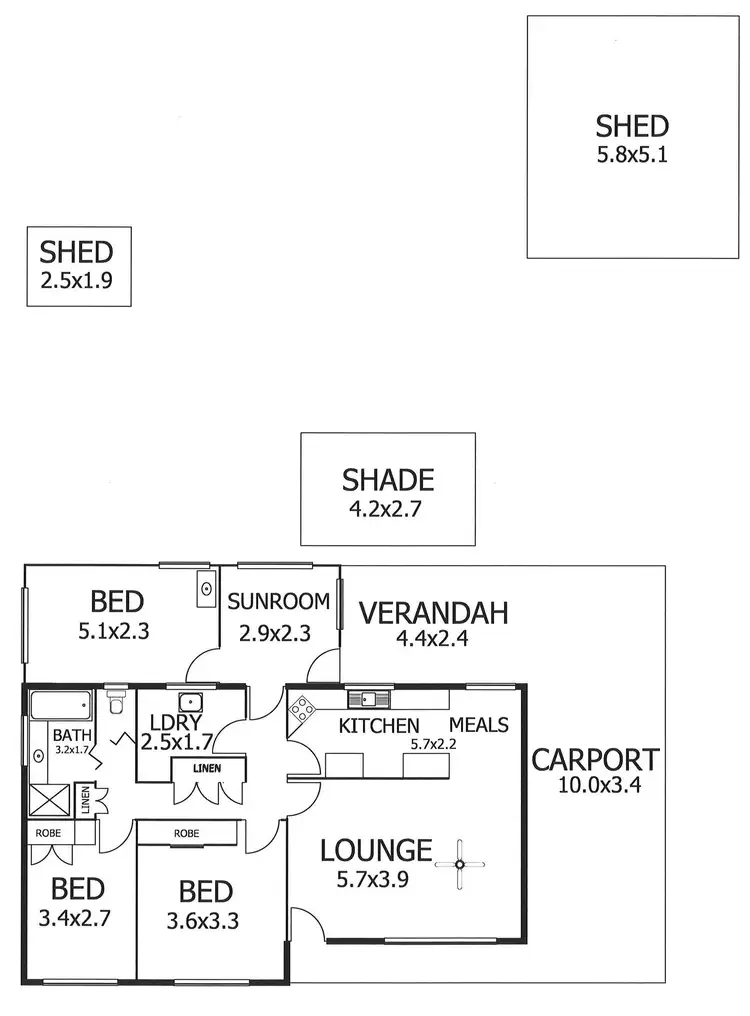 Floorplan of Homely house listing, 5 Bywaters Road, Murray Bridge SA 5253