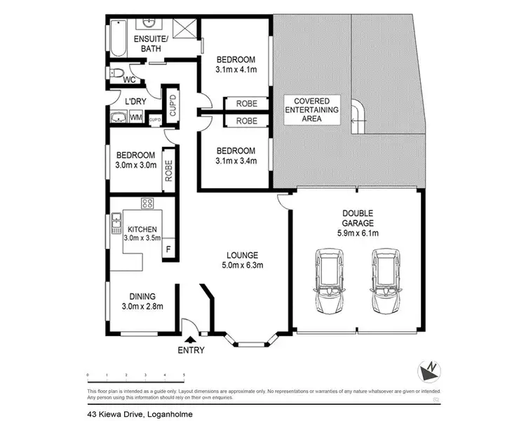 Floorplan of Homely house listing, 43 Kiewa Drive, Loganholme QLD 4129
