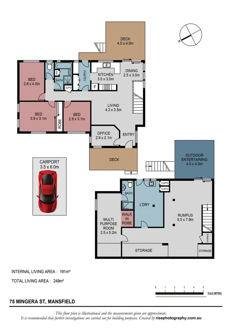 Floorplan of Homely house listing, 75 Mingera St, Mansfield QLD 4122
