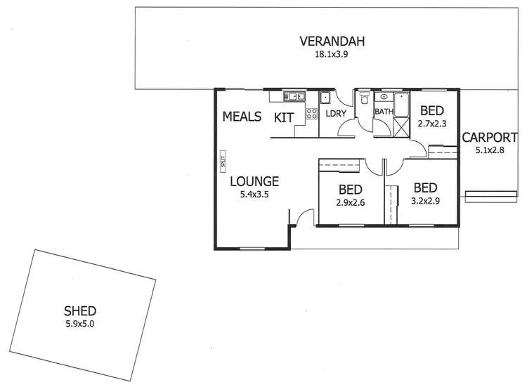 Floorplan of Homely house listing, 3/3 Alder Court, Murray Bridge SA 5253