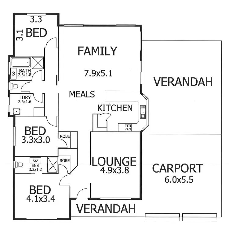Floorplan of Homely house listing, 3a Bigmore Road, Murray Bridge SA 5253