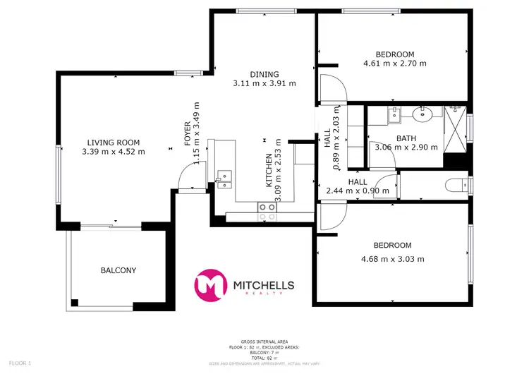 Floorplan of Homely unit listing, 8/479 Esplanade, Torquay QLD 4655