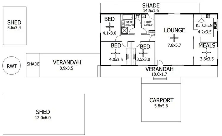 Floorplan of Homely house listing, 7 Lorraine Street, Murray Bridge SA 5253