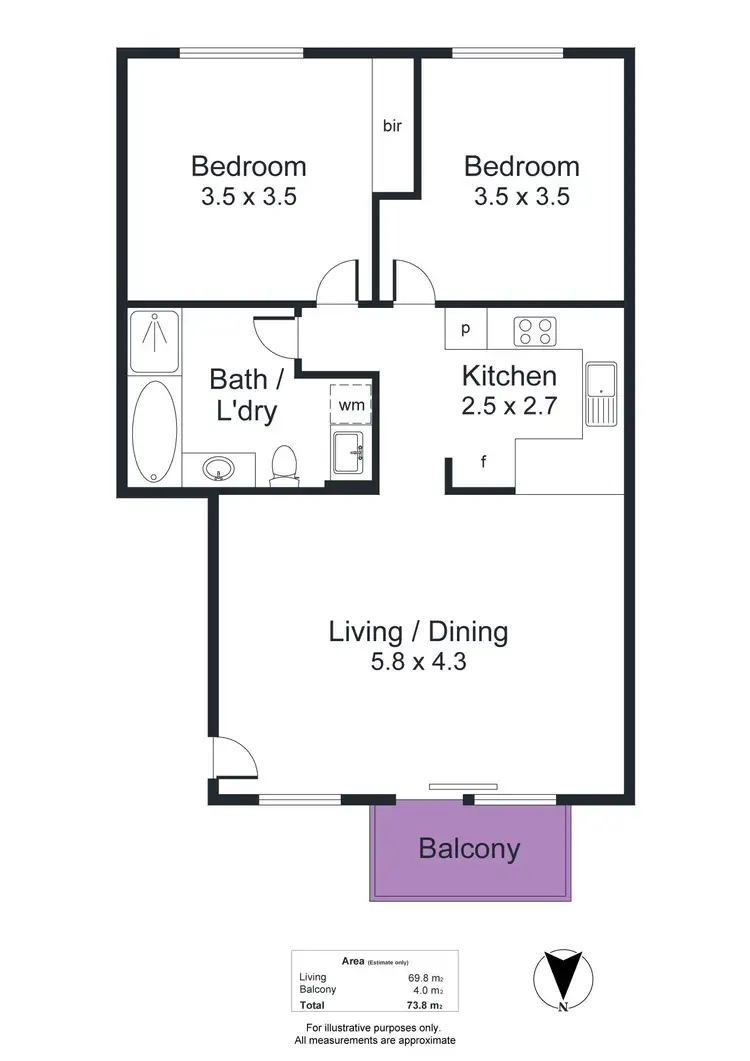 Floorplan of Homely apartment listing, 14/29 St Helena Place, Adelaide SA 5000