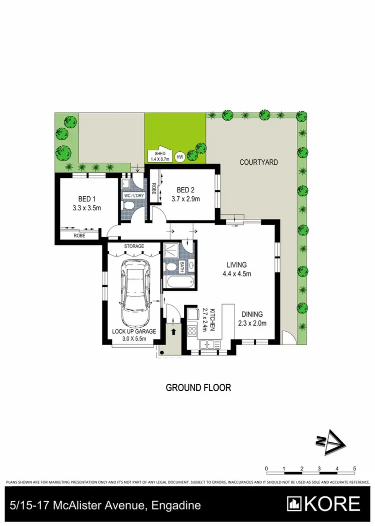 Floorplan of Homely villa listing, 5/15-17 McAlister Avenue, Engadine NSW 2233