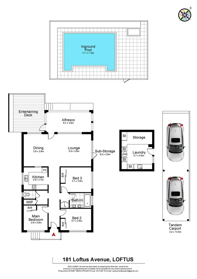 Floorplan of Homely rural property listing, 181 Loftus Avenue, Loftus NSW 2232