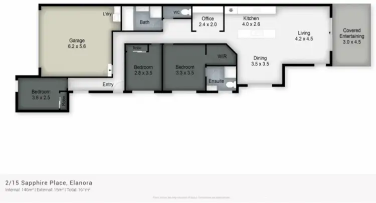 Floorplan of Homely house listing, 2/15 Sapphire Place, Elanora QLD 4221