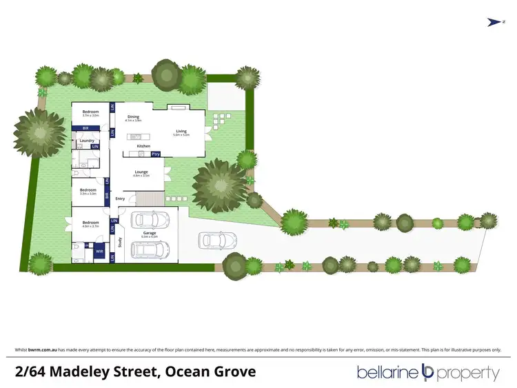 Floorplan of Homely townhouse listing, 2/64 Madeley Street, Ocean Grove VIC 3226