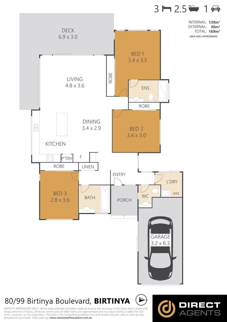 Floorplan of Homely apartment listing, 80/99 Birtinya Boulevard, Birtinya QLD 4575