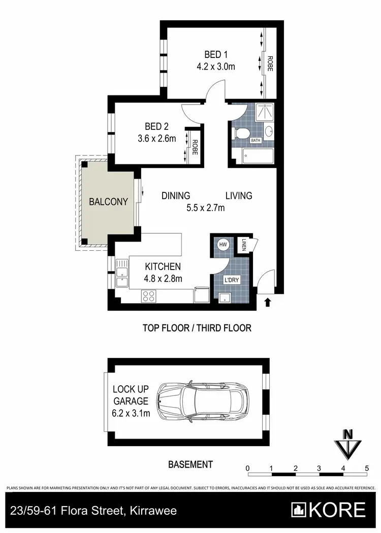 Floorplan of Homely apartment listing, 23/59-61 Flora Street, Kirrawee NSW 2232