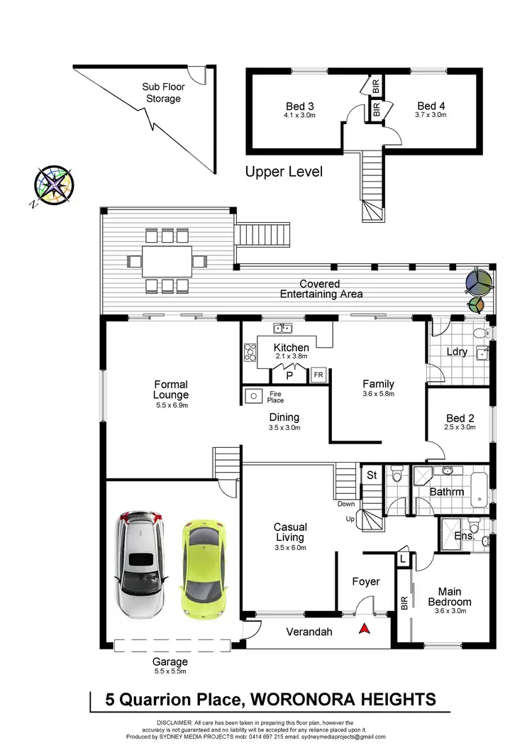 Floorplan of Homely house listing, 5 Quarrion Place, Woronora Heights NSW 2233