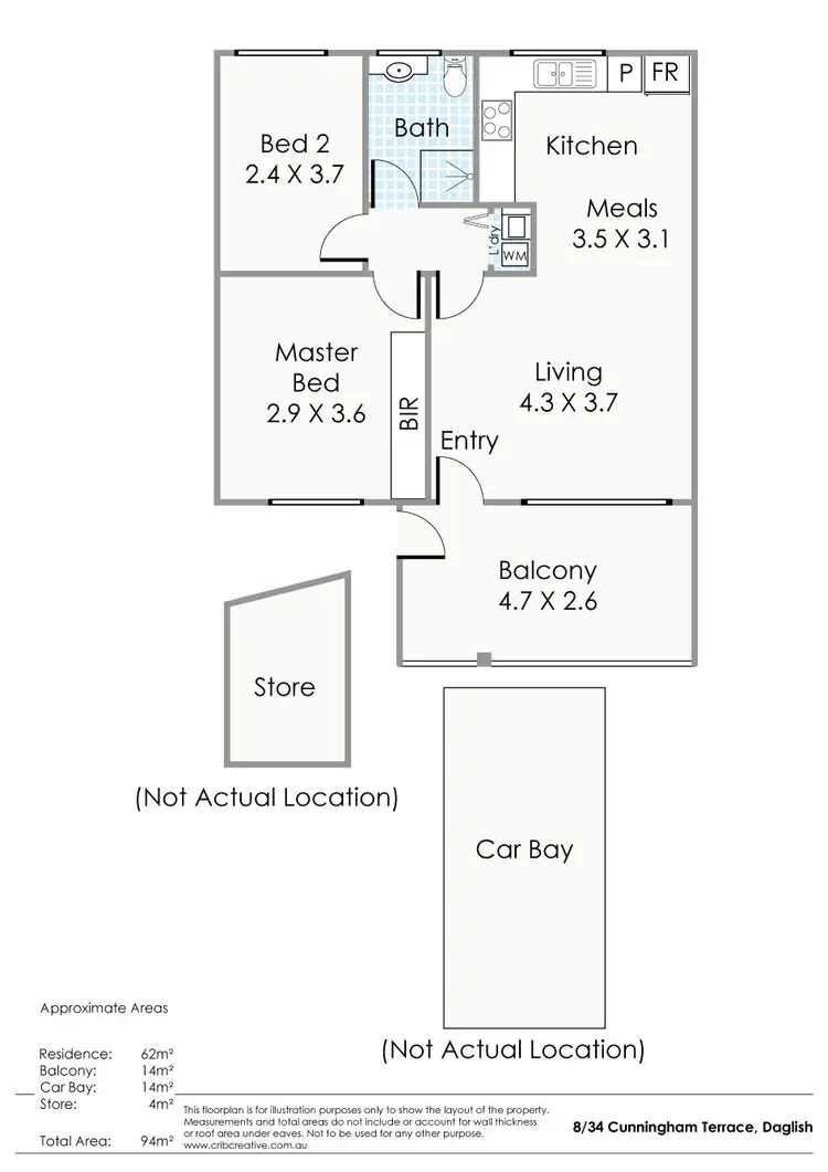 Floorplan of Homely apartment listing, 8/34 Cunningham Terrace, Daglish WA 6008