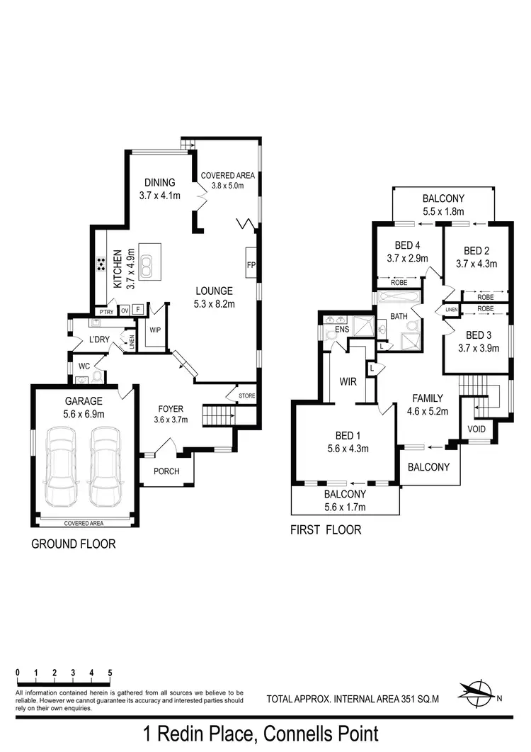 Floorplan of Homely house listing, 1 Redin Place, Connells Point NSW 2221