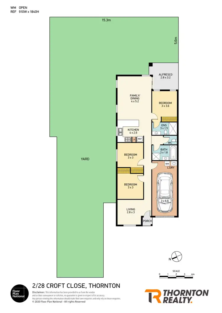 Floorplan of Homely semi-detached listing, 2/28 Croft Close, Thornton NSW 2322