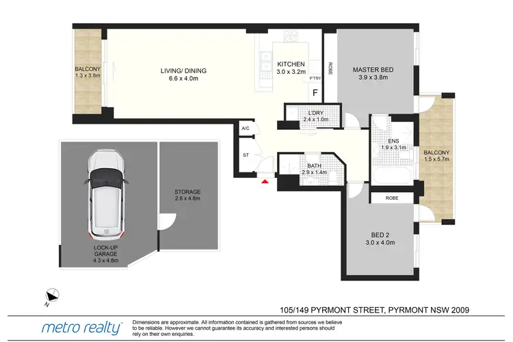 Floorplan of Homely apartment listing, 105/149 Pyrmont Street, Pyrmont NSW 2009