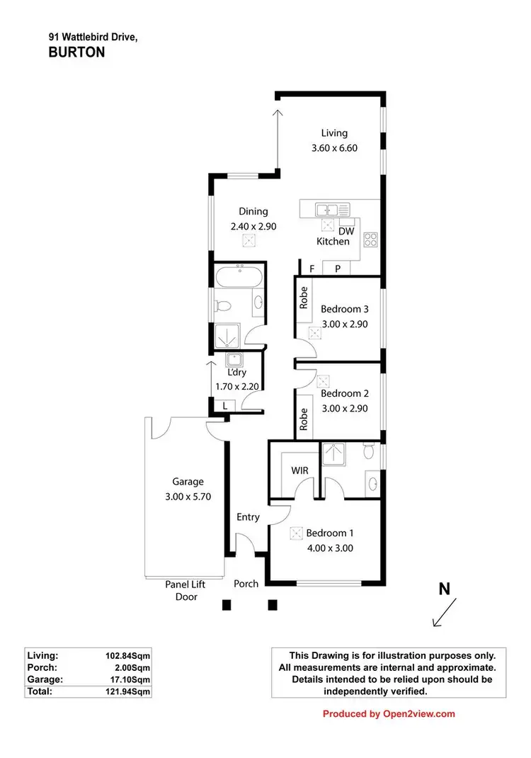 Floorplan of Homely house listing, 91 Wattlebird Drive, Burton SA 5110