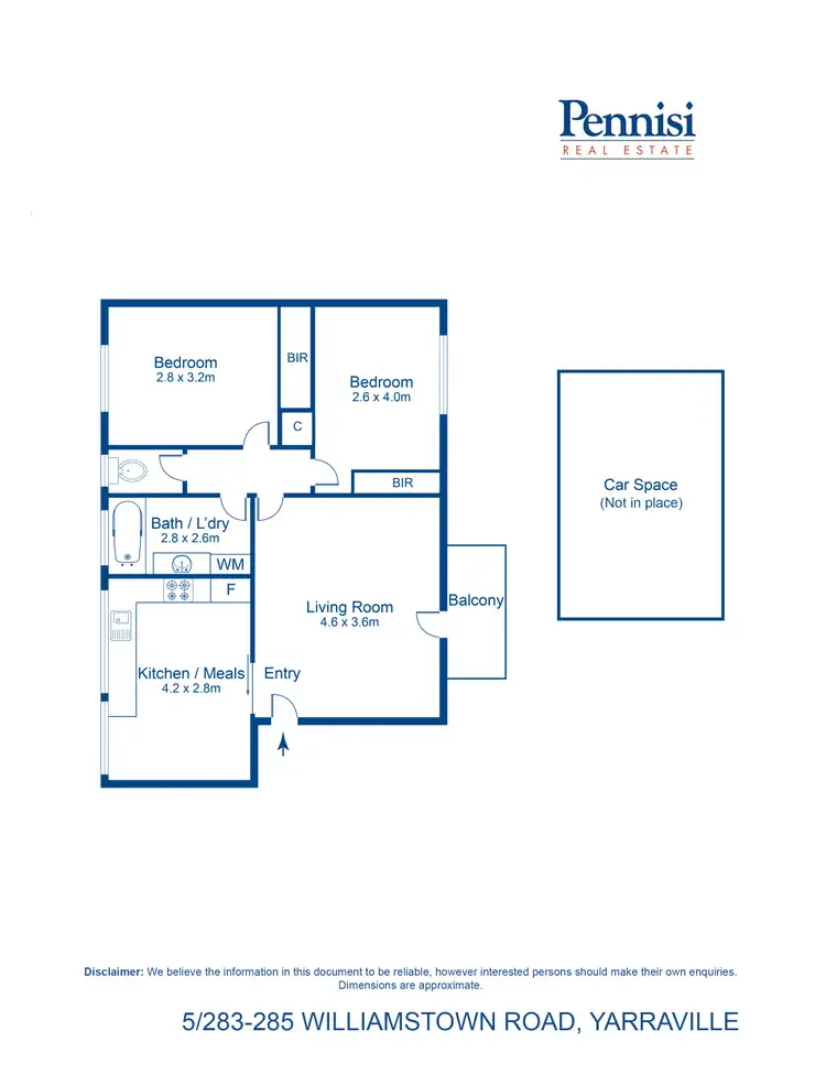 Floorplan of Homely apartment listing, 5/283-285 Williamstown Road, Yarraville VIC 3013