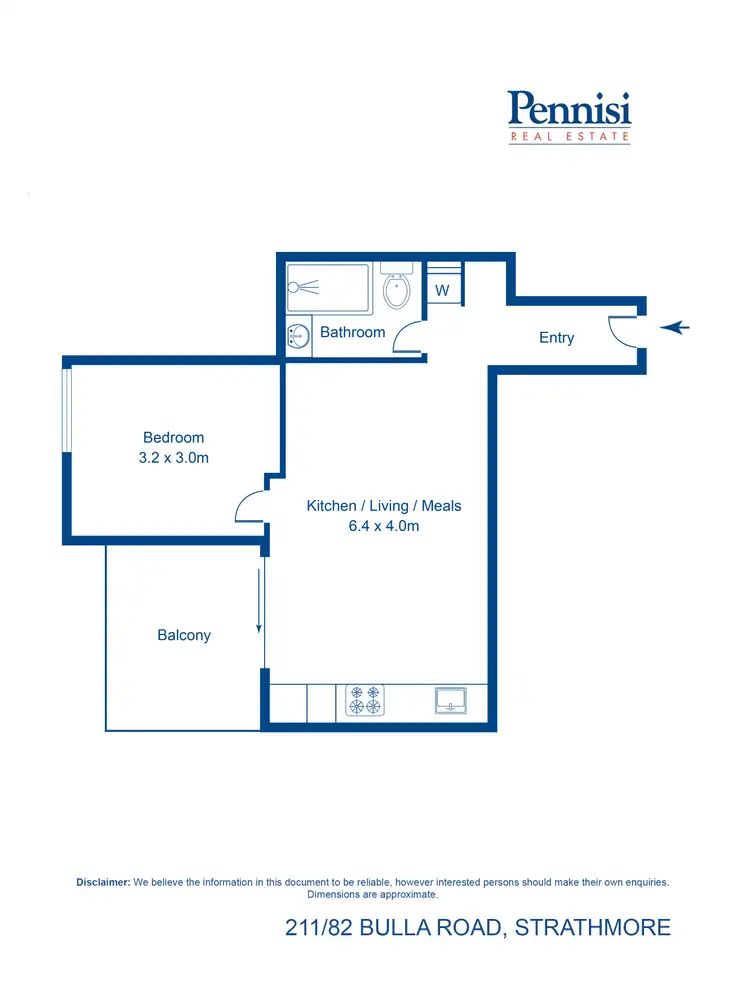 Floorplan of Homely apartment listing, 211/82 Bulla Road, Strathmore VIC 3041
