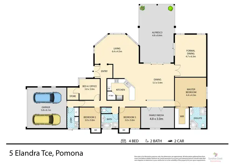 Floorplan of Homely rural property listing, 5 Elandra Terrace, Pomona QLD 4568